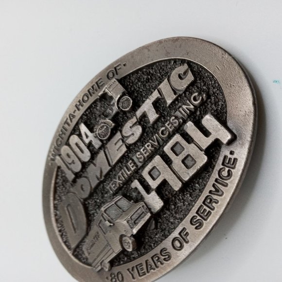 Laundry Service Buckle Wichita KS Domestic Textile Services Kansas Cargo Vintage - Picture 6 of 9